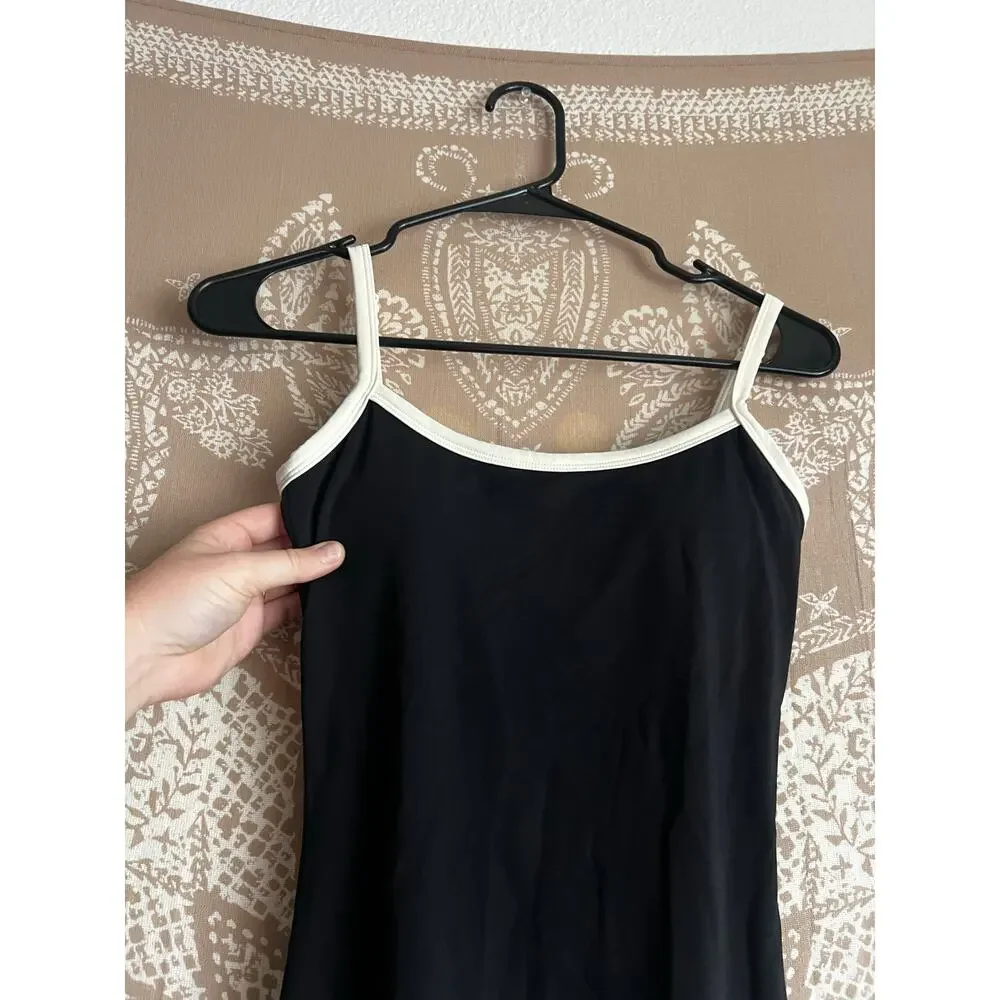ADANOLA Ultimate Piping Scoop Unitard Jumpsuit Black Scoop Back Size XS - Picture 3 of 5